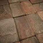 Камень пиленный красный галтованный