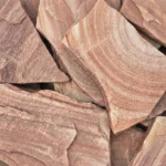 Камень розовый галтованный с разводами (Малиновый)