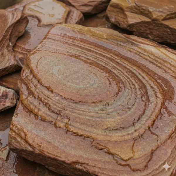 Природный камень Лемезит розовый с разводами (Малиновый) — изображение 2