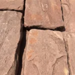 Камень рубленный красный галтованный (Римская кладка)